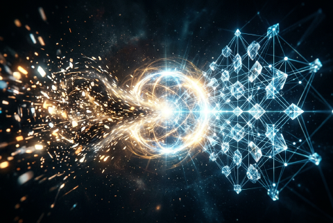 音声入力からAIによる整形を経て整ったテキストになるイメージ